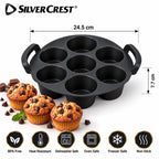 قالب مافن دائري من SilverCrest – من7 تجاويف  |   SilverCrest 7-Cup Muffin Baking Pan
