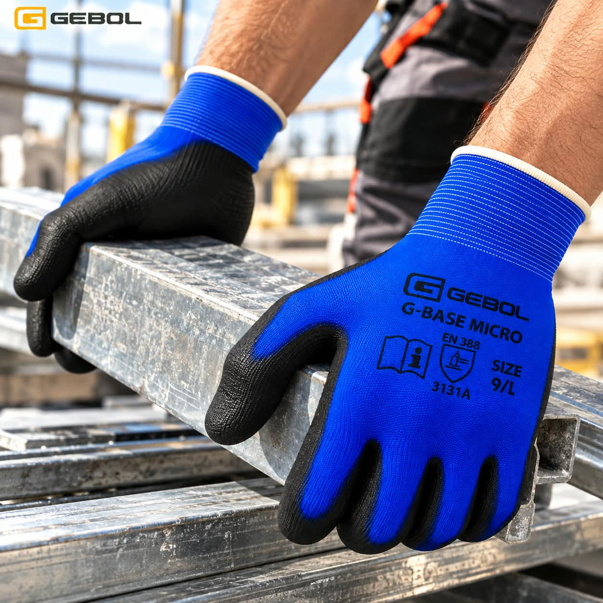 قفازات عمل واقية زرقاء من Gebol Gebol Blue Protective Work Gloves