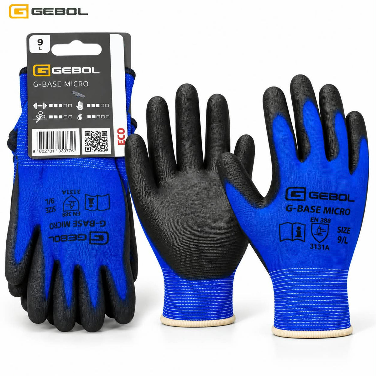قفازات عمل واقية زرقاء من Gebol Gebol Blue Protective Work Gloves